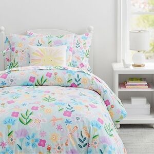 Pottery Barn Naomi Floral Twin Duvet & Sham